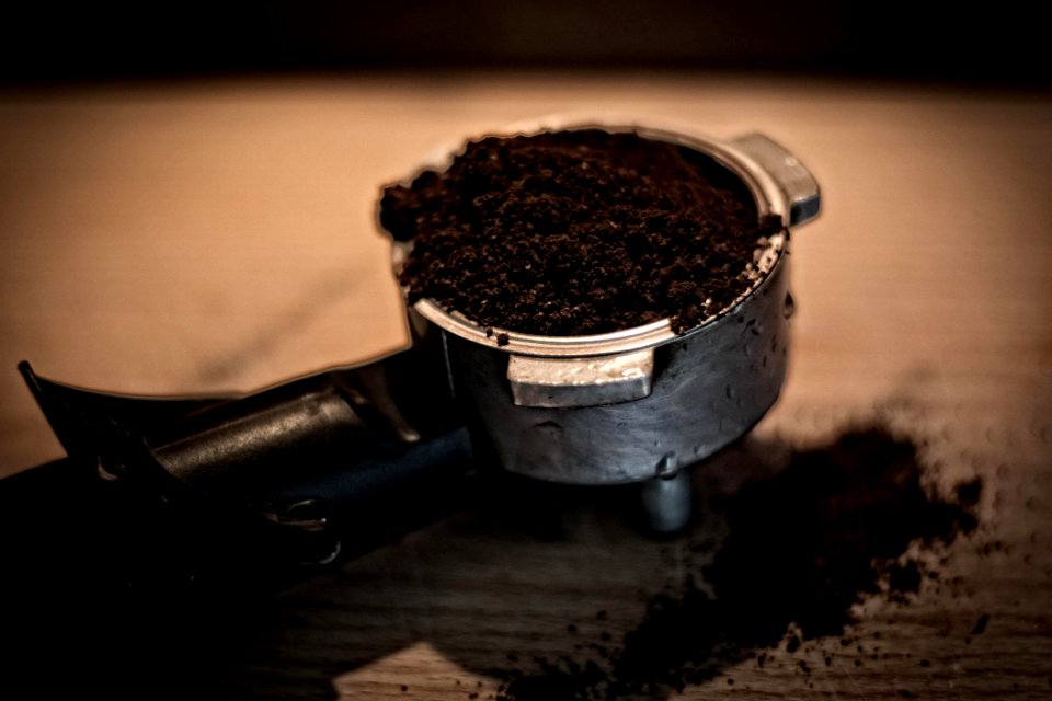 Coffee Grounds In Basket