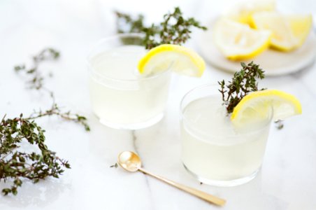 Close-up Of Tea Served On White Background photo