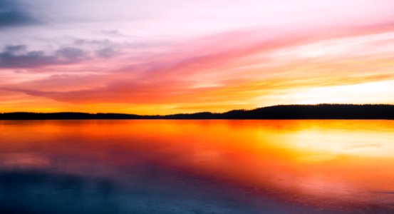 Lake At Sunset photo