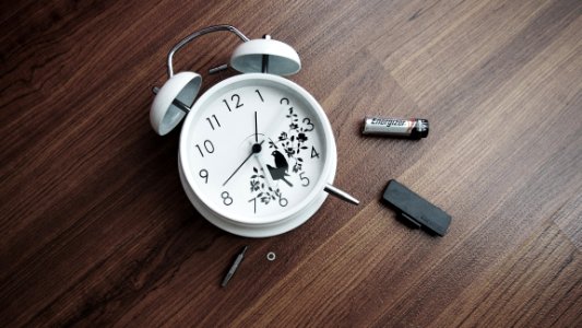 Alarm Clock With Battery Removed photo
