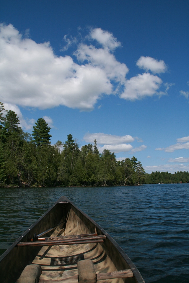 Canoe idyllic relax