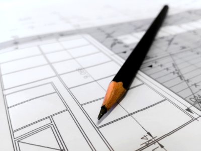 Pen On Architectural Drawing