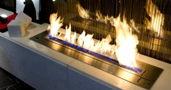 Burning Bio Ethanol Fireplace