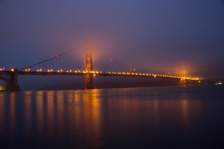Golden Gate Bridge After The Sunset
