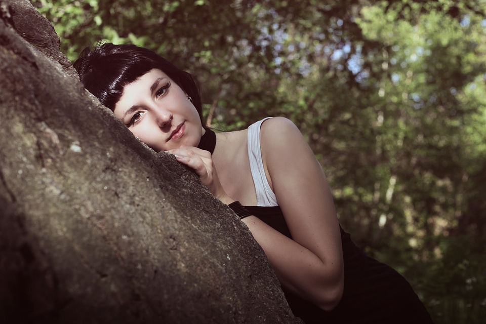 Model portrait smile