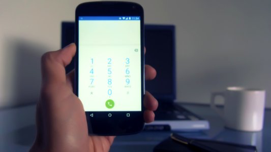Person Using Android Smartphone