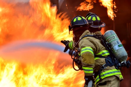 Firemen Putting Out Fire