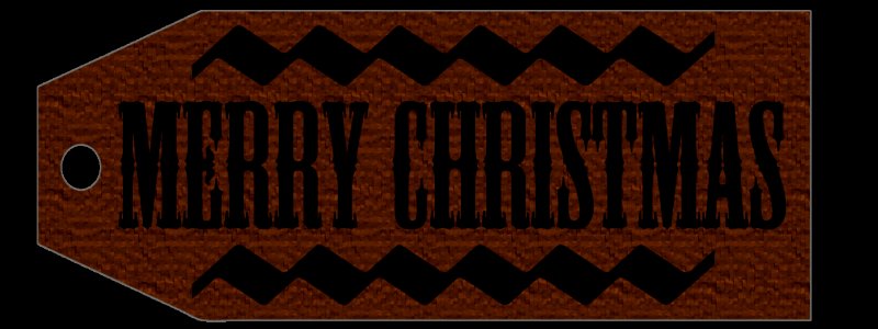 Country Merry Christmas Tag