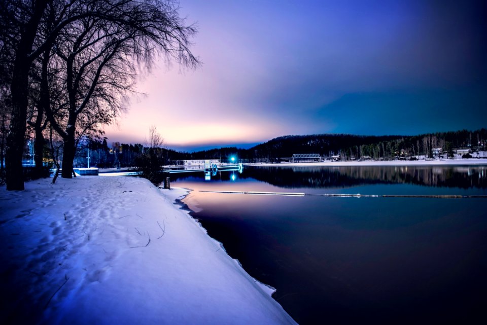 Scenic View Of Landscape Against Sky At Night
