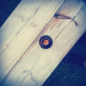 Close-up Of Wooden Table photo