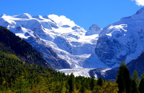 Scenic View Of Mountains Against Clear Blue Sky