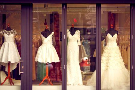 Bridal Gowns In Storefront photo
