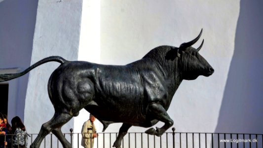 Fence Bull Sculpture Statue