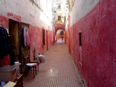 Ruelle Rouge Kasbah Des Oudayas (Rabat Maroc)