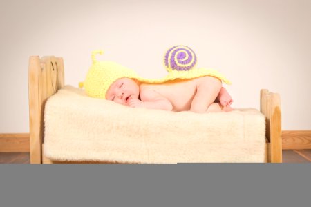 Baby On Bed photo