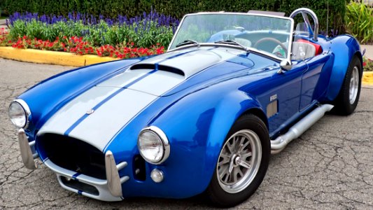 Blue And Gray Convertible Car