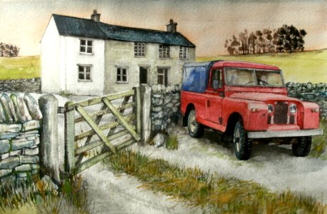 Red Series 1 Landrover photo