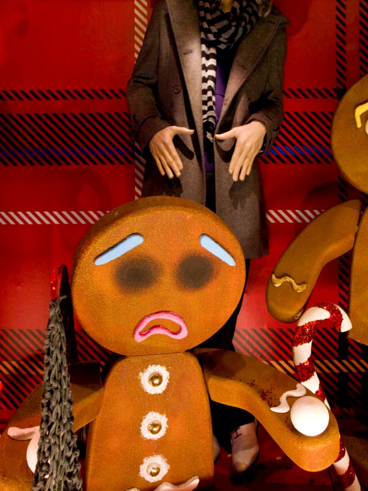Gingerbread Men Christmas Display On Grafton Street Dublin Ireland