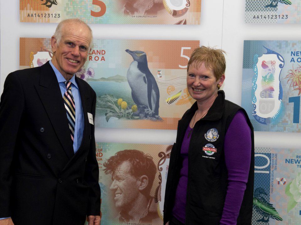 Peter Hillary And A Representative Of The Yellow-Eyed Penguin Trust New Zealand