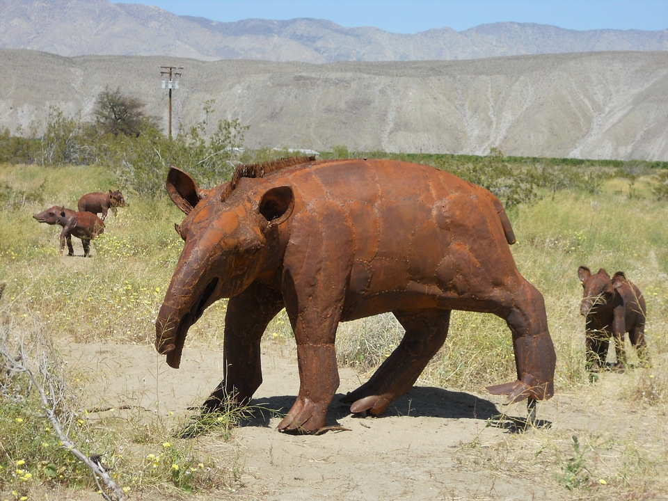 Desert metal sculpture artist