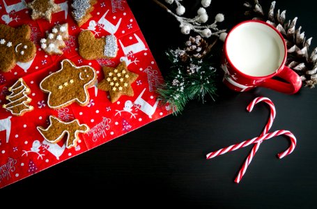 Christmas Cookies And Milk photo