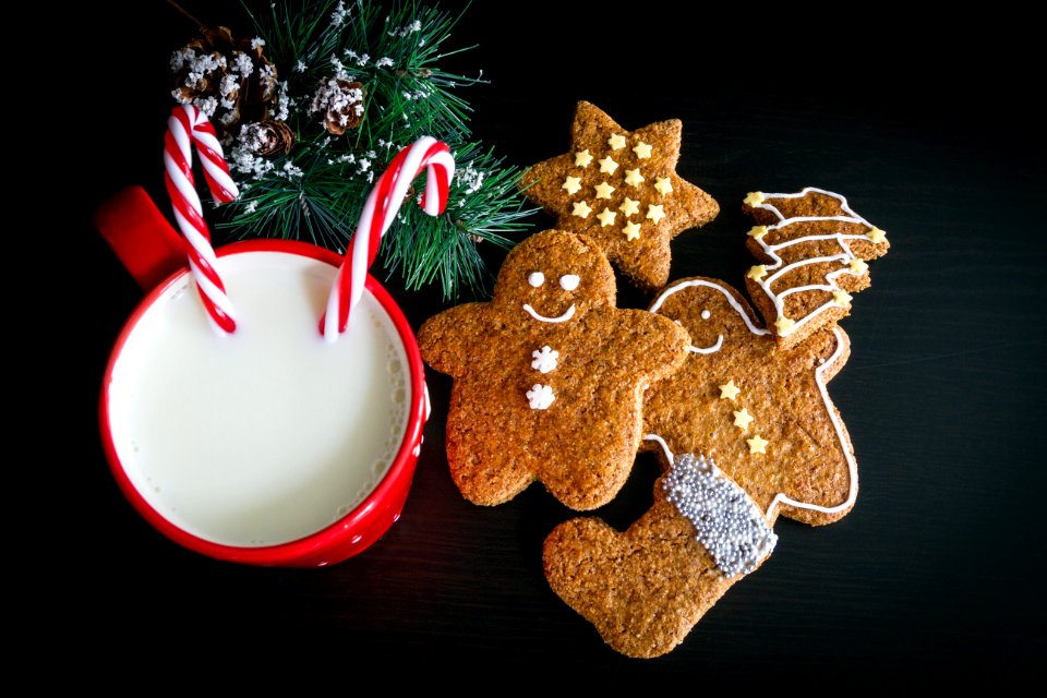 Christmas Cookies And Milk photo