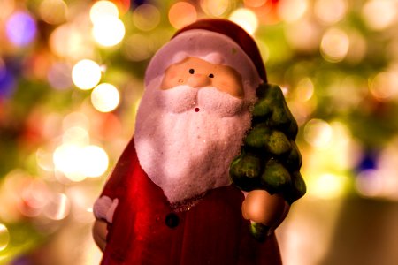 Santa Claus Ornament On Blurred Background