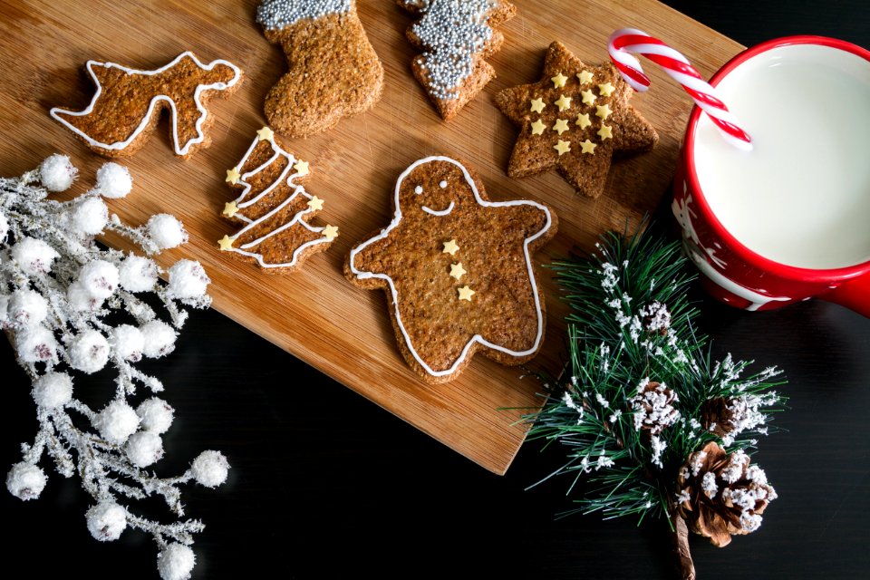 Christmas Cookies And Milk photo