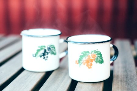 Hot Punch In Vintage Mugs