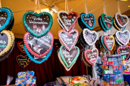 Gingerbread Hearts On The Christmas Market
