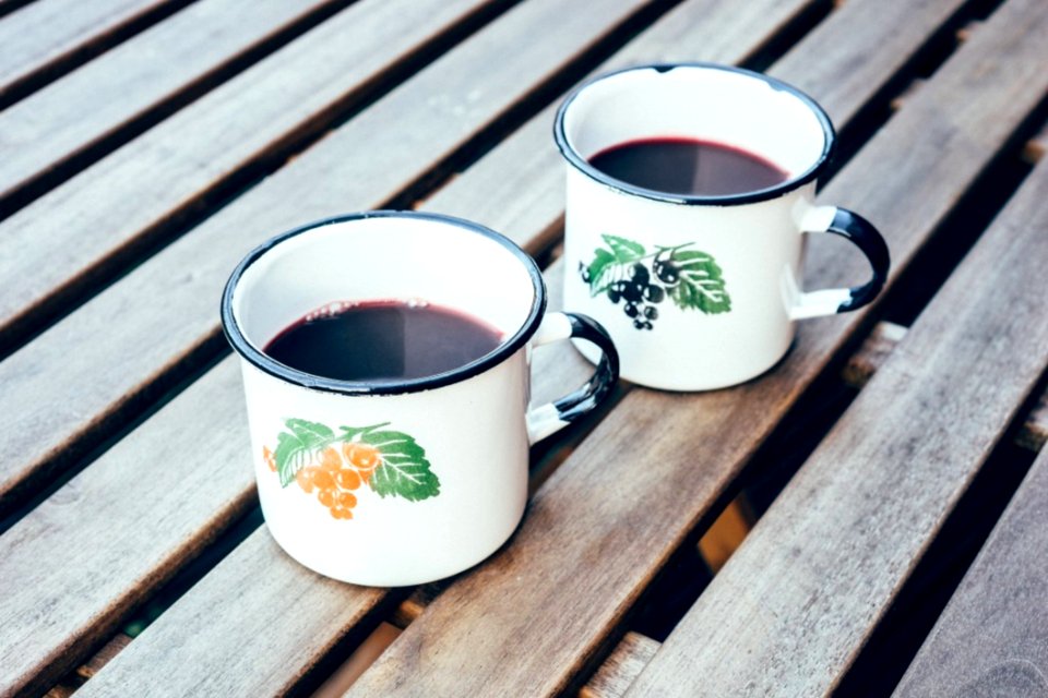 Hot Punch In Vintage Cups
