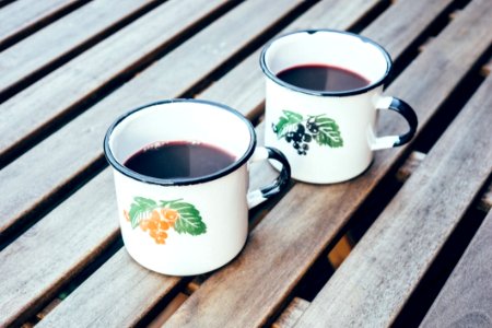 Hot Punch In Vintage Cups