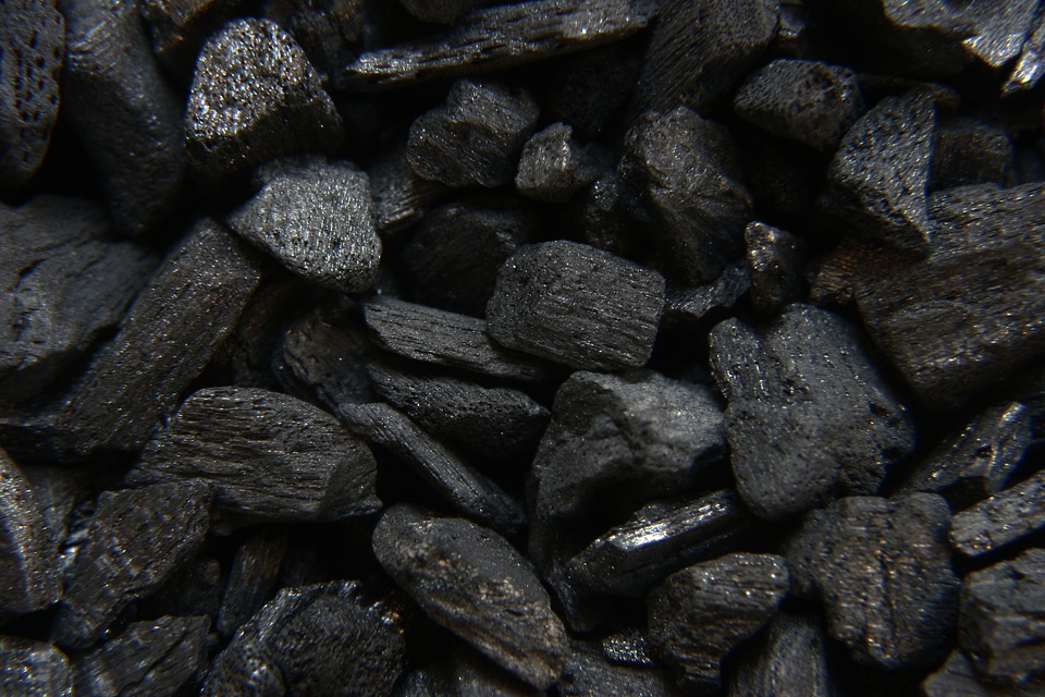 Charcoal embers background