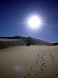 Sand dune footprints