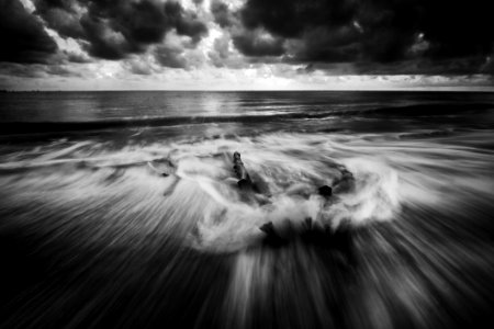 Splashy Waves On Beach