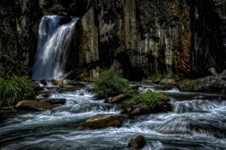 Waterfall And Cascading Creek