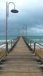 Boardwalk Across Beach photo