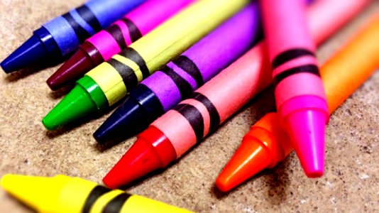 Close-up Of Crayons photo