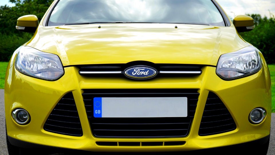 Yellow Ford Motor Car photo