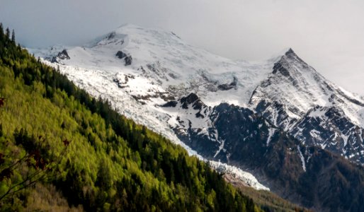 The Bossons Glacier Dme Du Goter (4304m) And Aiguille Du Goter (3863m)