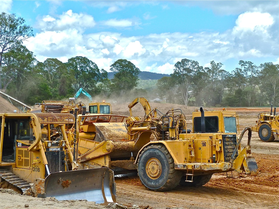 Earthwork operations land clearing infrastructure development