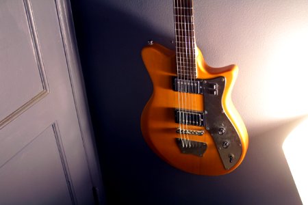 Brown And Black Electric Guitar photo