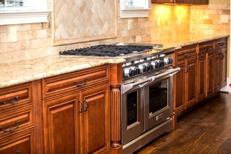 Fancy Kitchen With Large Oven And Stove photo