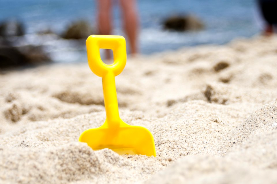 Plastic Spade On The Beach