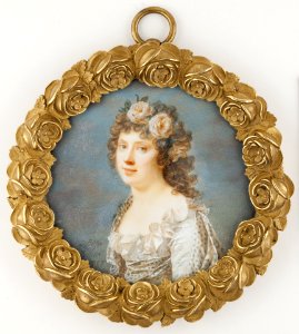 Giovanni Domenico Bossi (17651853) Young Woman With Garland Of Flowers  Nuori Seppelepinen Tytt  Ung Kvinna Me