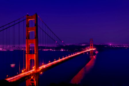 Golden Gate Bridge By Night photo