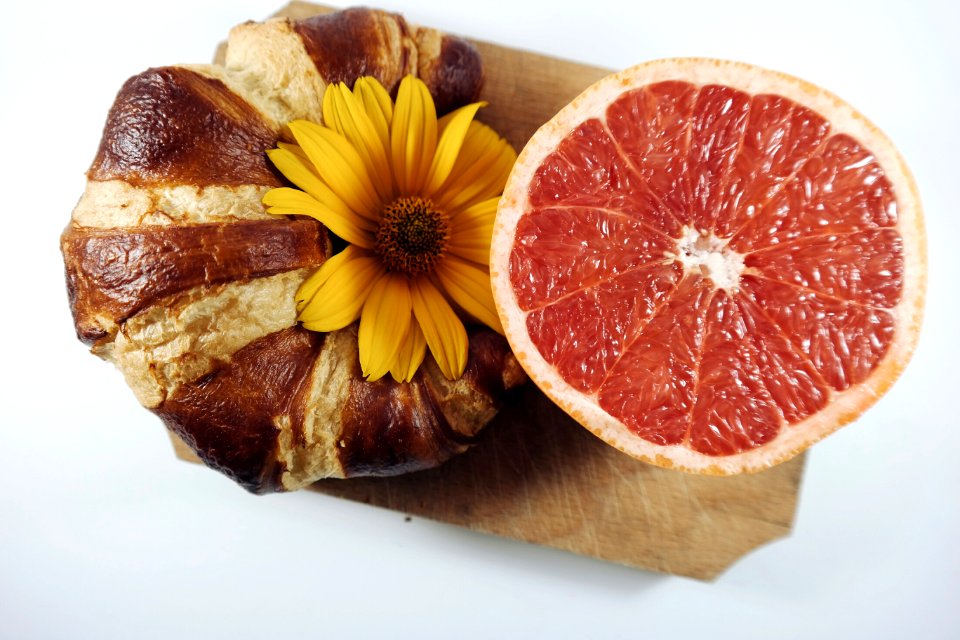 Croissant And Grapefruit