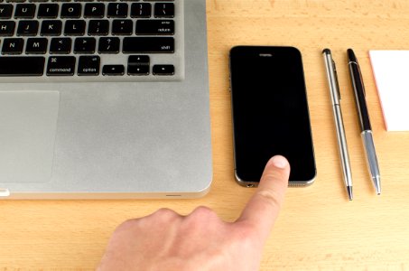 Finger Touching Smartphone