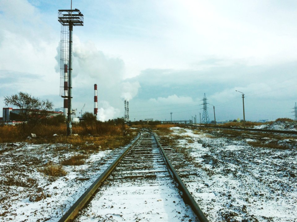 Railway In Winter