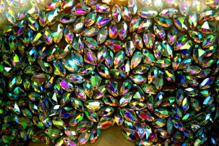 Multicolored Faceted Crystals photo